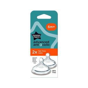 TOMMEE TIPPEE ADVANCED ANTI COLIC FAST FLOW TREATS x TETINES 6 MOIS+